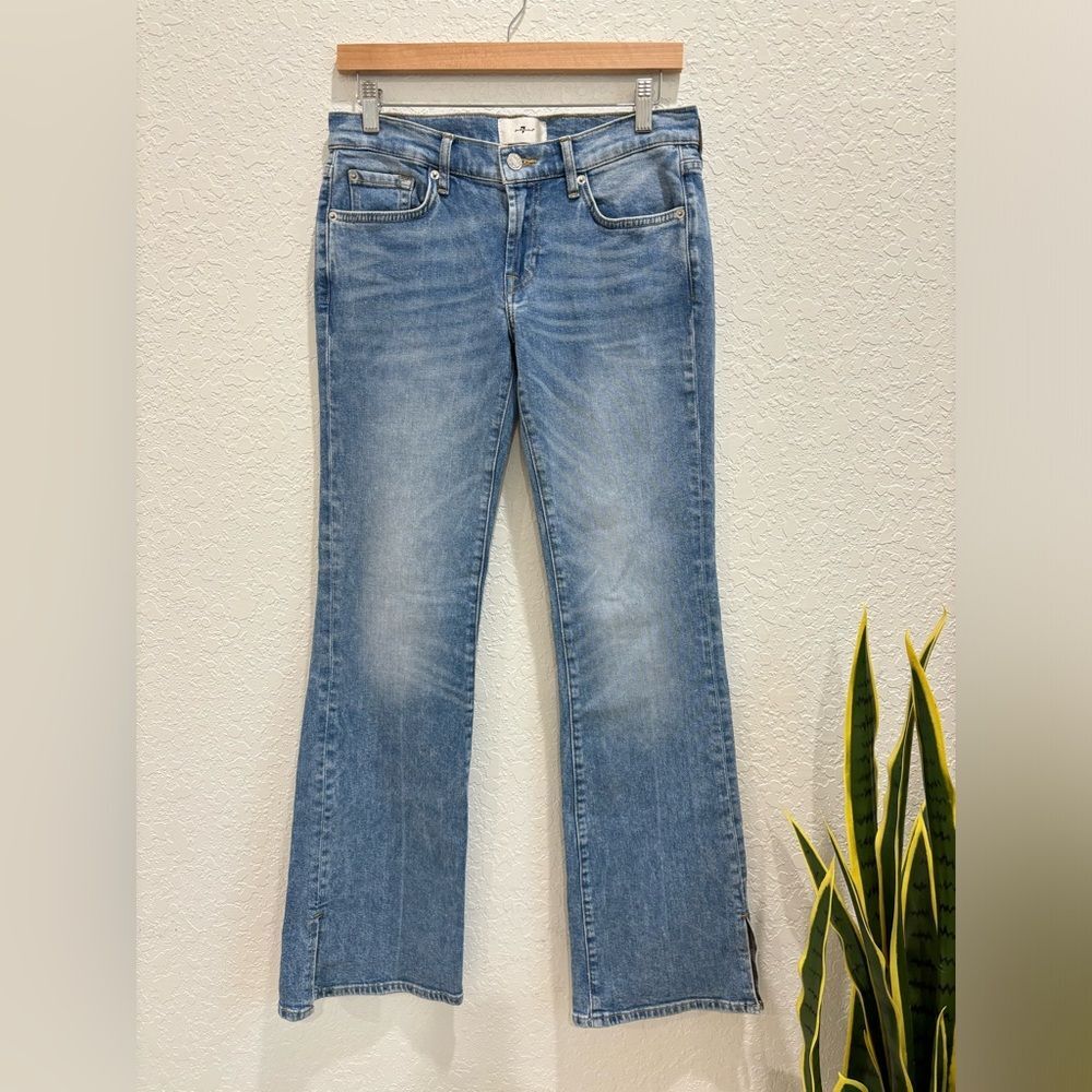 7 for all Mankind Original Bootcut Side Split Hem Jeans Size 28